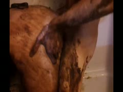 Scat couple gets their bodies filled with shit while fucking